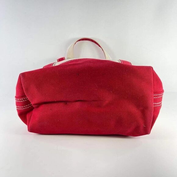 VTG Lands End boat and tote bag Red wreath Kids painting large Canvas Bag - Picture 6 of 10
